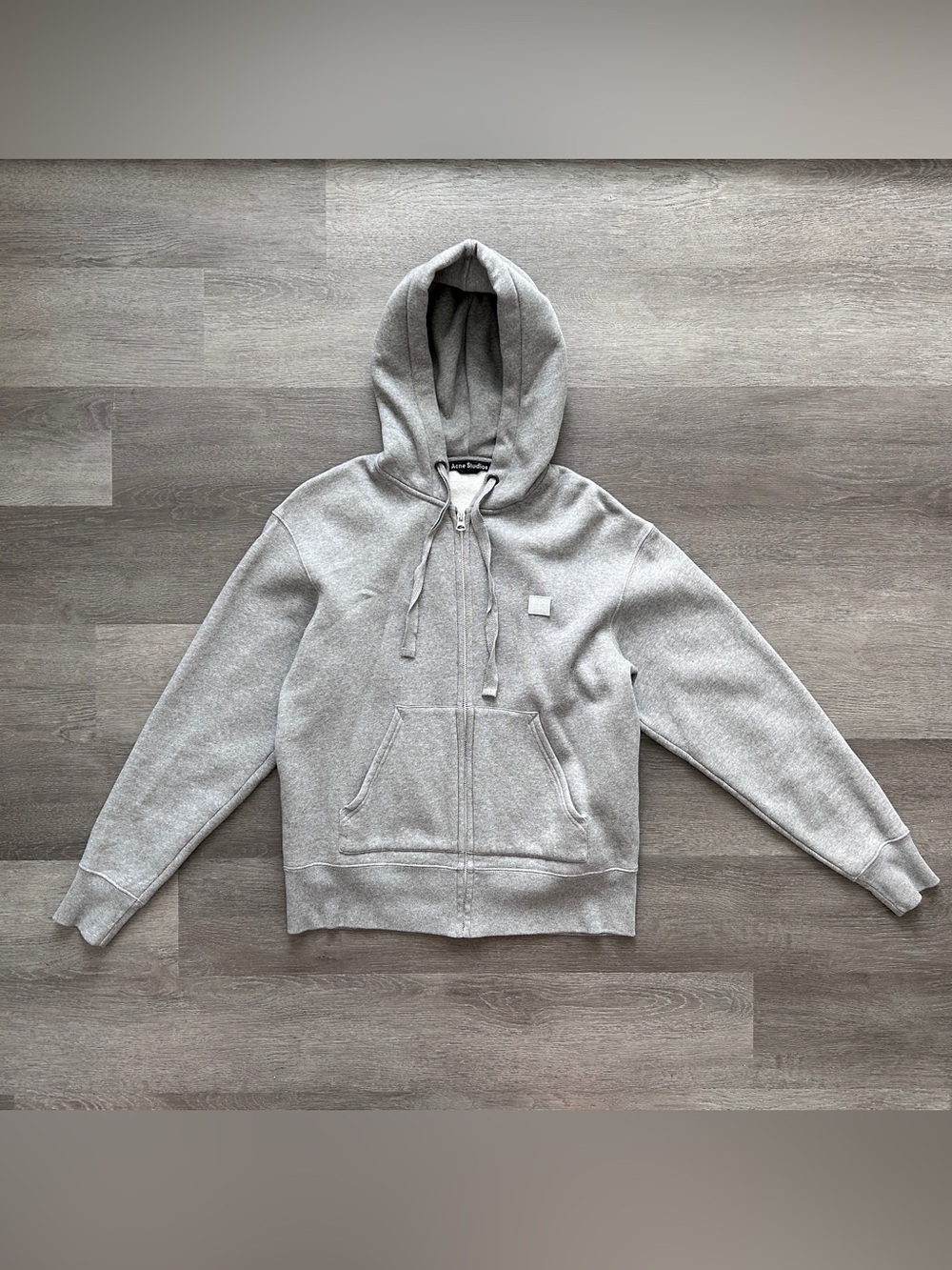 Acne Studios • Ferris Zip Face • Hoodie Sweatshirt - Grey Cotton • Men’s Size XS